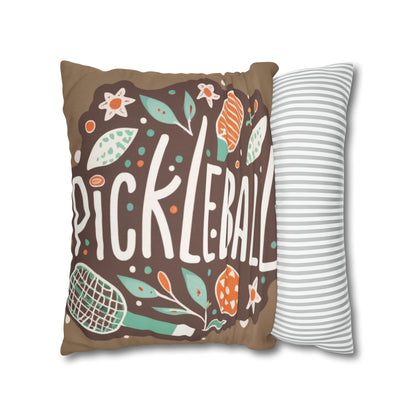 Pickleball Boho Graphic - Sport Gift - Spun Polyester Square Pillow Case