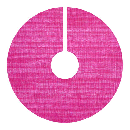 Hot Neon Pink Doll Like: Denim-Inspired, Bold & Bright Fabric - Christmas Tree Skirts