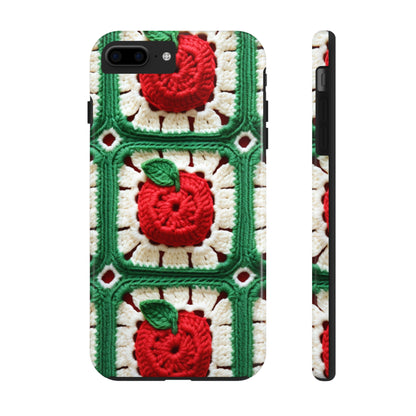 Apple Granny Square Crochet Pattern: Wild Fruit Tree, Delicious Red Design - Tough Phone Cases