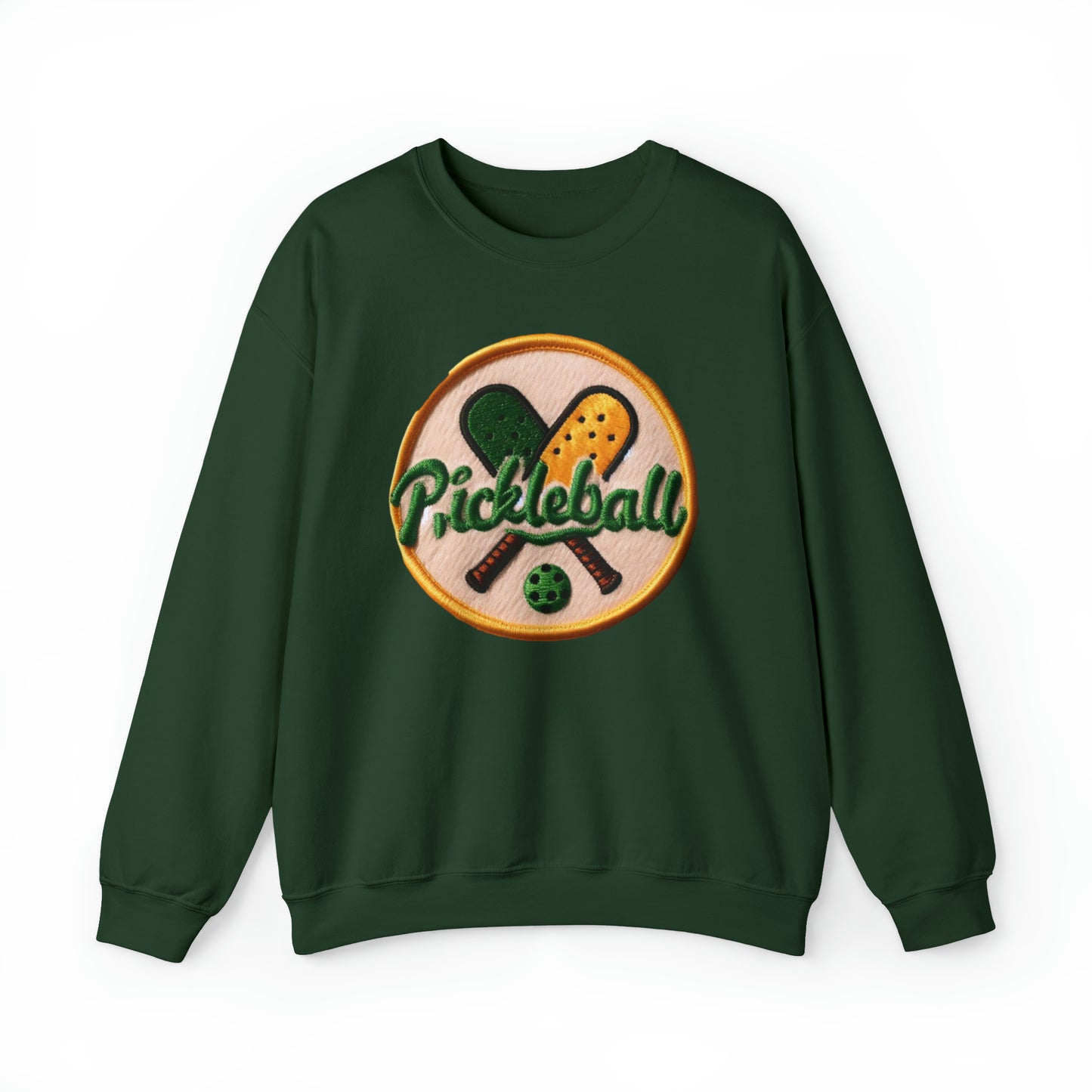 Pickleball Chenille Patch - Unisex Heavy Blend™ Crewneck Sweatshirt