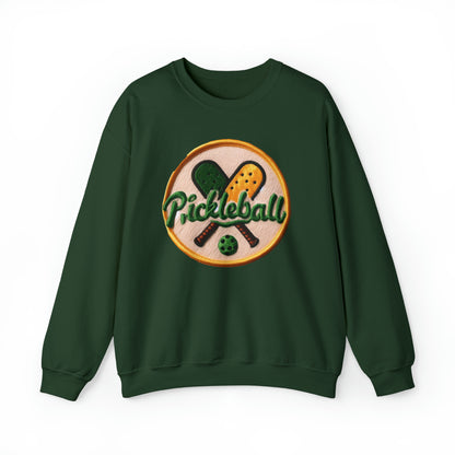 Pickleball Chenille Patch - Unisex Heavy Blend™ Crewneck Sweatshirt