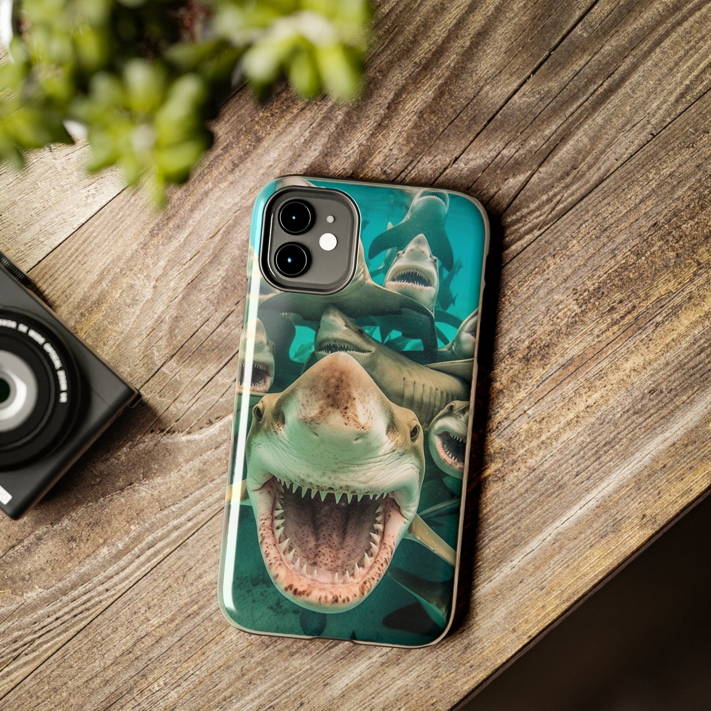 Laughing Lemon Sharks: Joyful Sea Jaws Ocean Deep - Tough Phone Cases