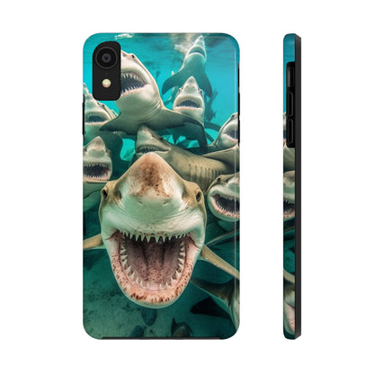 Laughing Lemon Sharks: Joyful Sea Jaws Ocean Deep - Tough Phone Cases