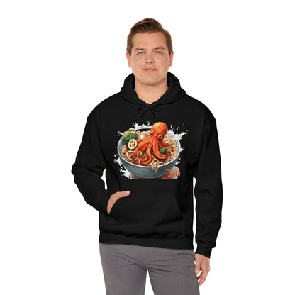 Ramen Octopus Bowl Anime Japanese Traditional Style - Unisex Heavy Blend™ Hooded Sweatshirt