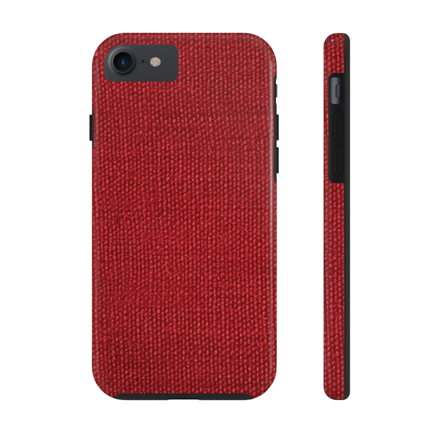 Bold Ruby Red: Denim-Inspired, Passionate Fabric Style - Tough Phone Cases