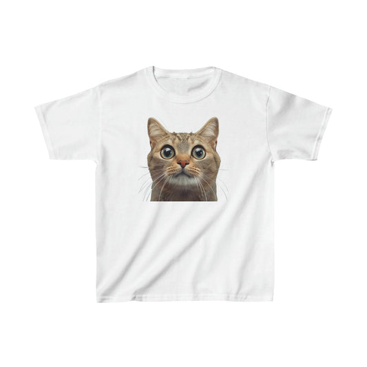 Overstimulated Cat, Over Stimulated Graphic Kitten, Funny Gift, Kids Heavy Cotton™ Tee
