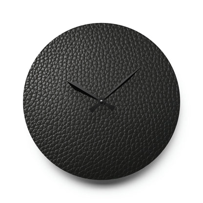 Black Leather Design - Acrylic Wall Clock