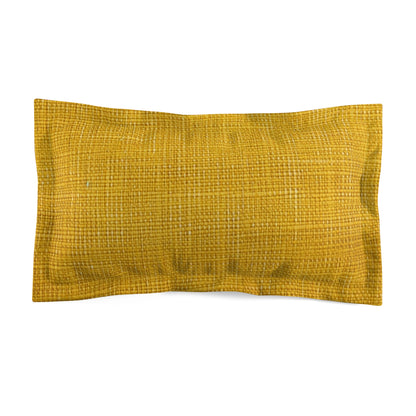 Radiant Sunny Yellow: Denim-Inspired Summer Fabric - Microfiber Pillow Sham