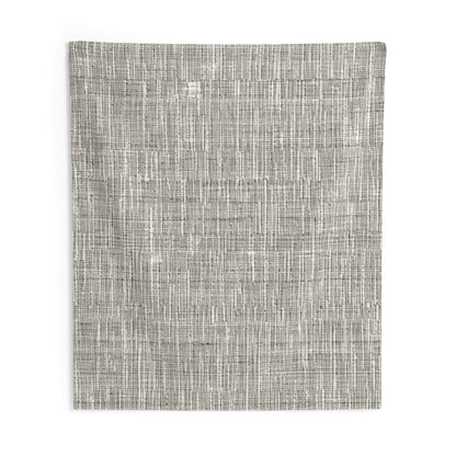 Silver Grey: Denim-Inspired, Contemporary Fabric Design - Indoor Wall Tapestries