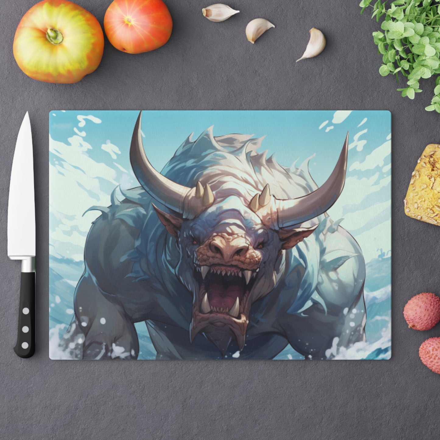 Bull Shark Fusion: Water Fantasy - Hybrid Ocean Marine Animal - Cutting Board