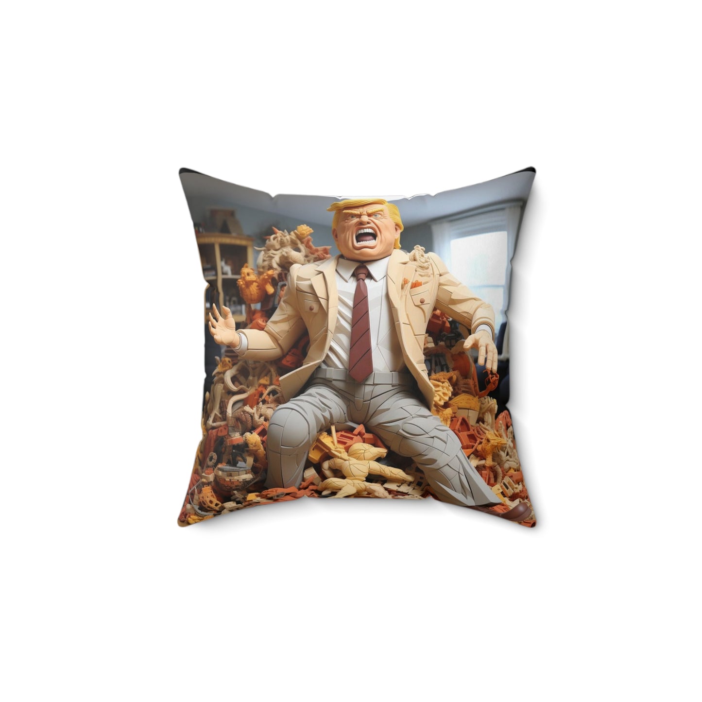 Don BlockBuilder Brew ShibeMaster Commander - Spun Polyester Square Pillow