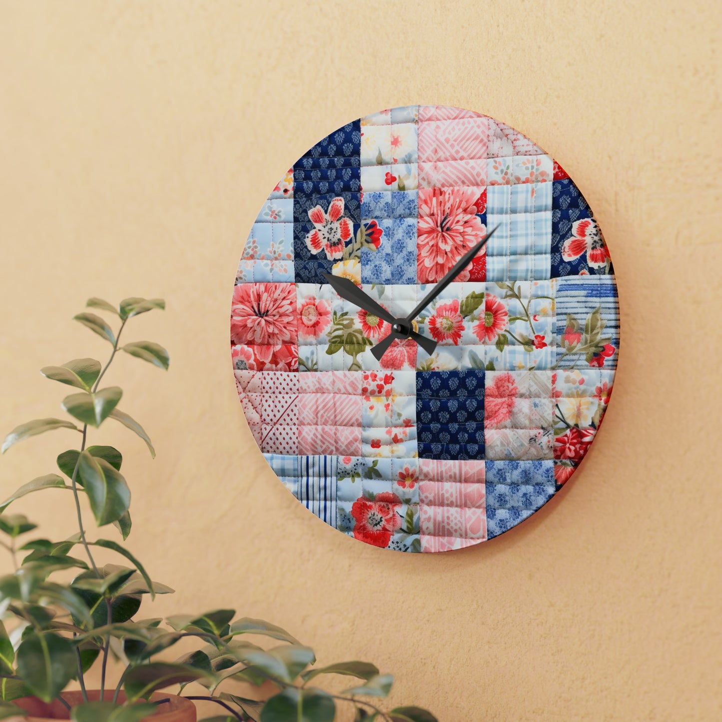 Quilt Design - Acrylic Wall Clock