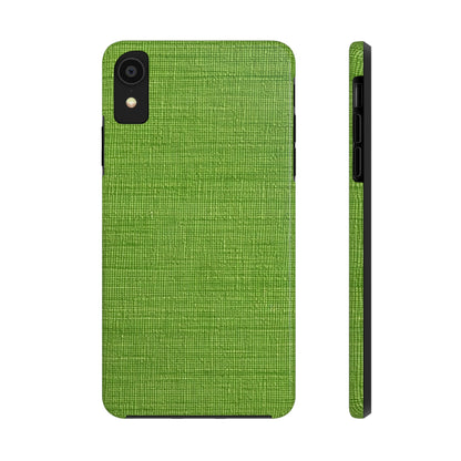 Olive Green Denim-Style: Seamless, Textured Fabric - Tough Phone Cases