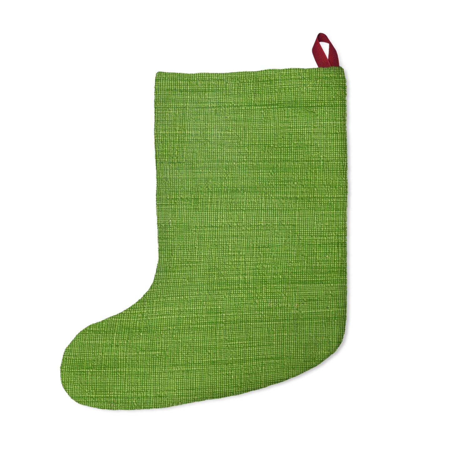 Olive Green Denim-Style: Seamless, Textured Fabric - Christmas Stockings