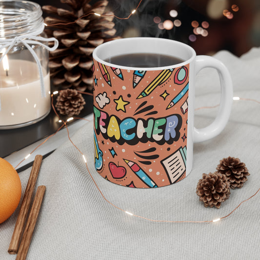 Teacher School Fun Classroom Gift A グレード - セラミックマグ 11オンス