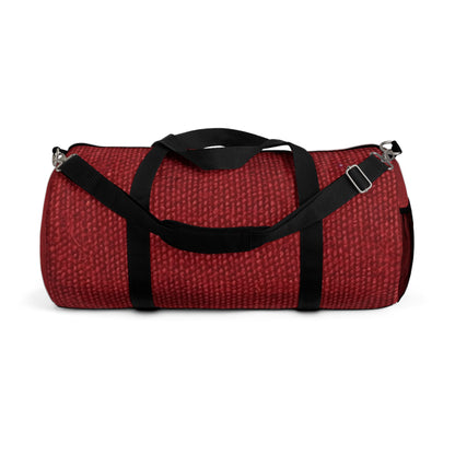 Bold Ruby Red: Denim-Inspired, Passionate Fabric Style - Duffel Bag