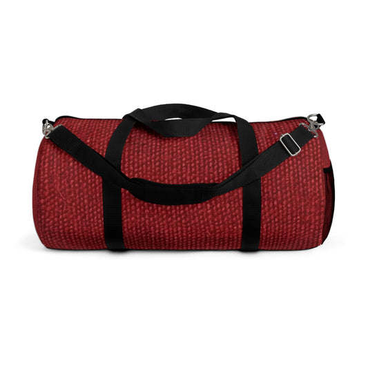 Bold Ruby Red: Denim-Inspired, Passionate Fabric Style - Duffel Bag