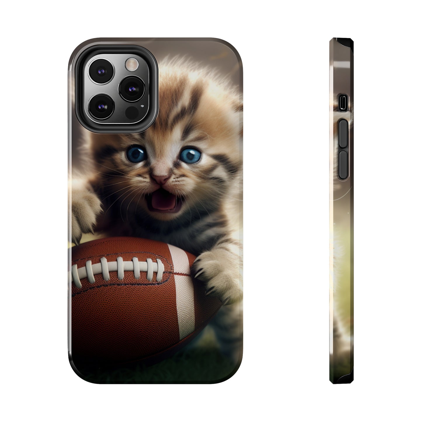 Football Kitten Touchdown: el juego deportivo ganador de Tabby - Estuches resistentes para teléfonos