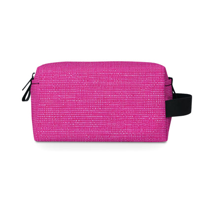 Hot Neon Pink Doll Like: Denim-Inspired, Bold & Bright Fabric - Toiletry Bag