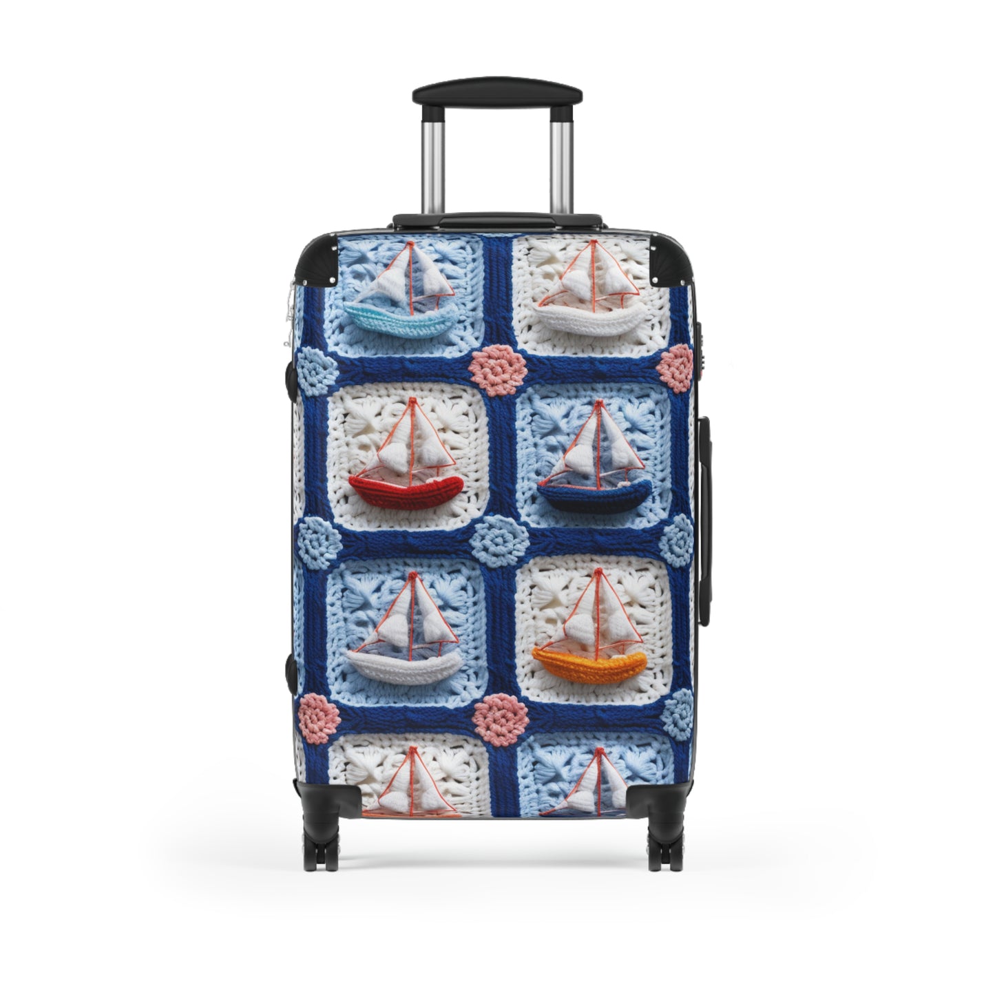 Crochet Boat Ship Sea Vessel Ocean Beach Travel Yacht Design - Suitcase