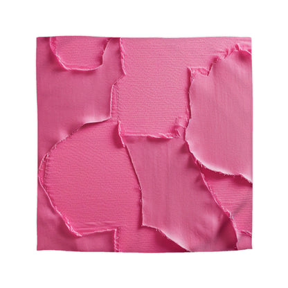 Distressed Neon Pink: Edgy, Ripped Denim-Inspired Doll Fabric - Microfiber Duvet Cover