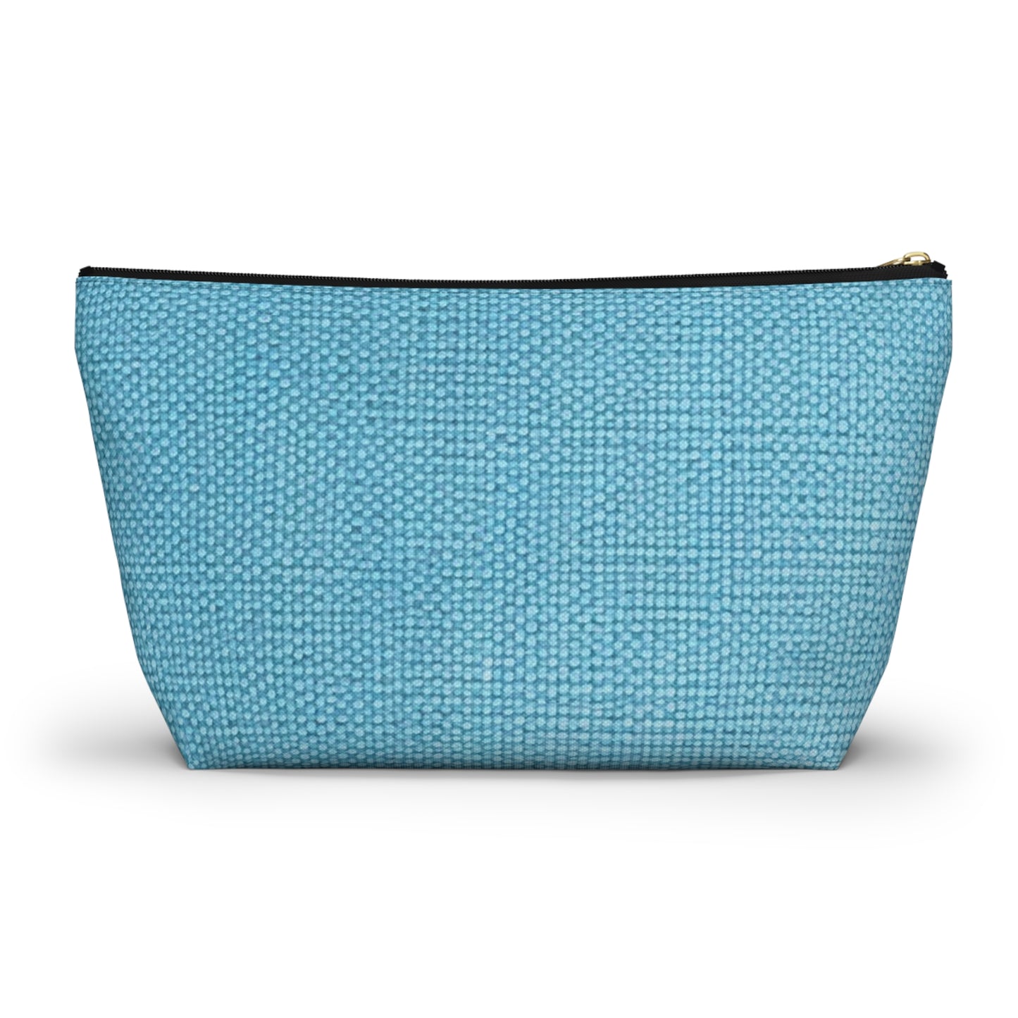 Bright Aqua Teal: Denim-Inspired Refreshing Blue Summer Fabric - Accessory Pouch w T-bottom