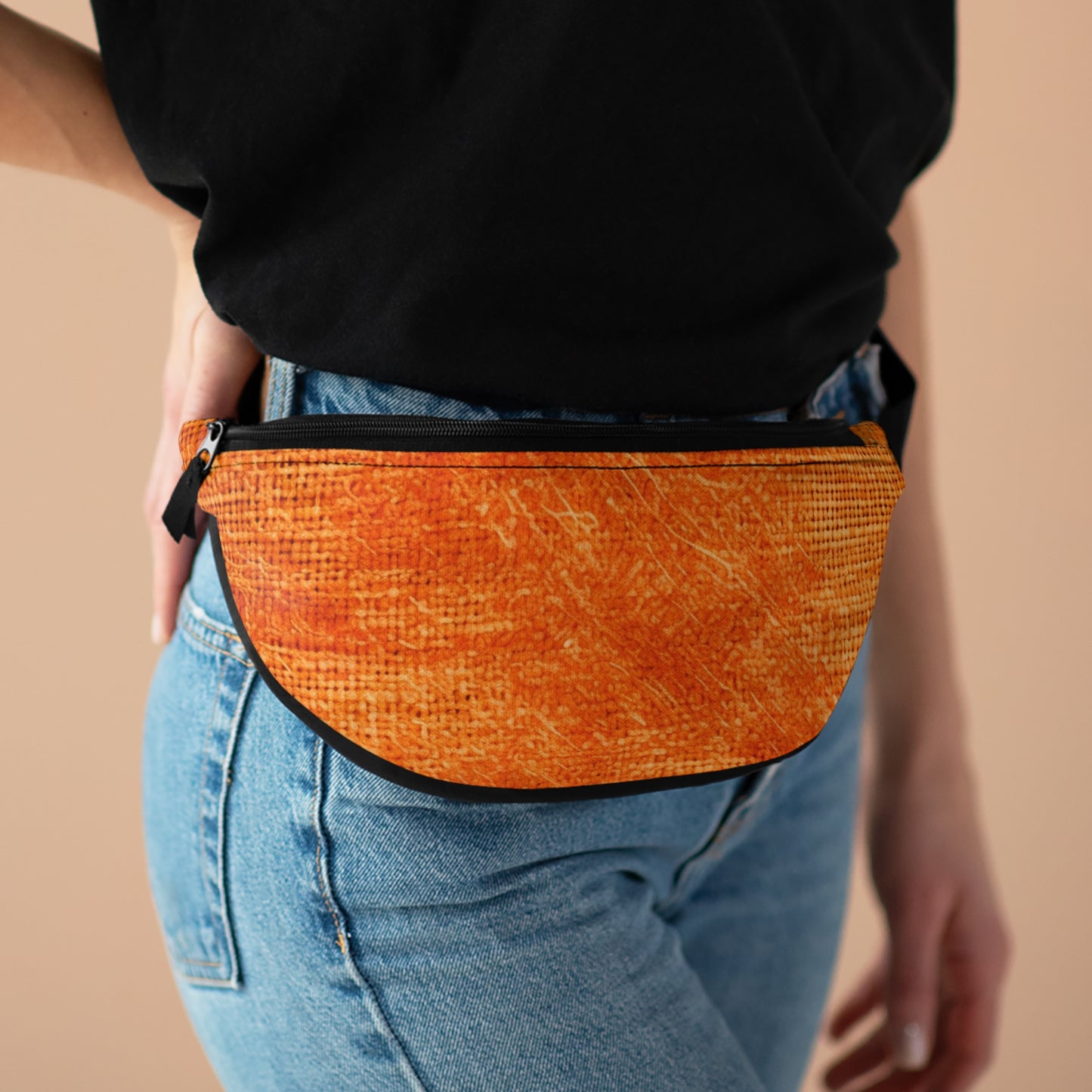 Naranja quemado/óxido: tela de color otoñal inspirada en la mezclilla - Fanny Pack