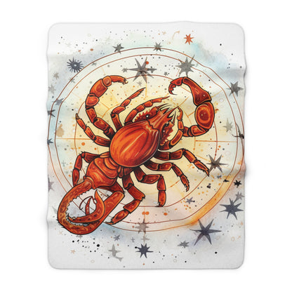 Prickly Scorpio Astrology - Sharp Zodiac Scorpion Celestial Horoscope - Sherpa Fleece Blanket