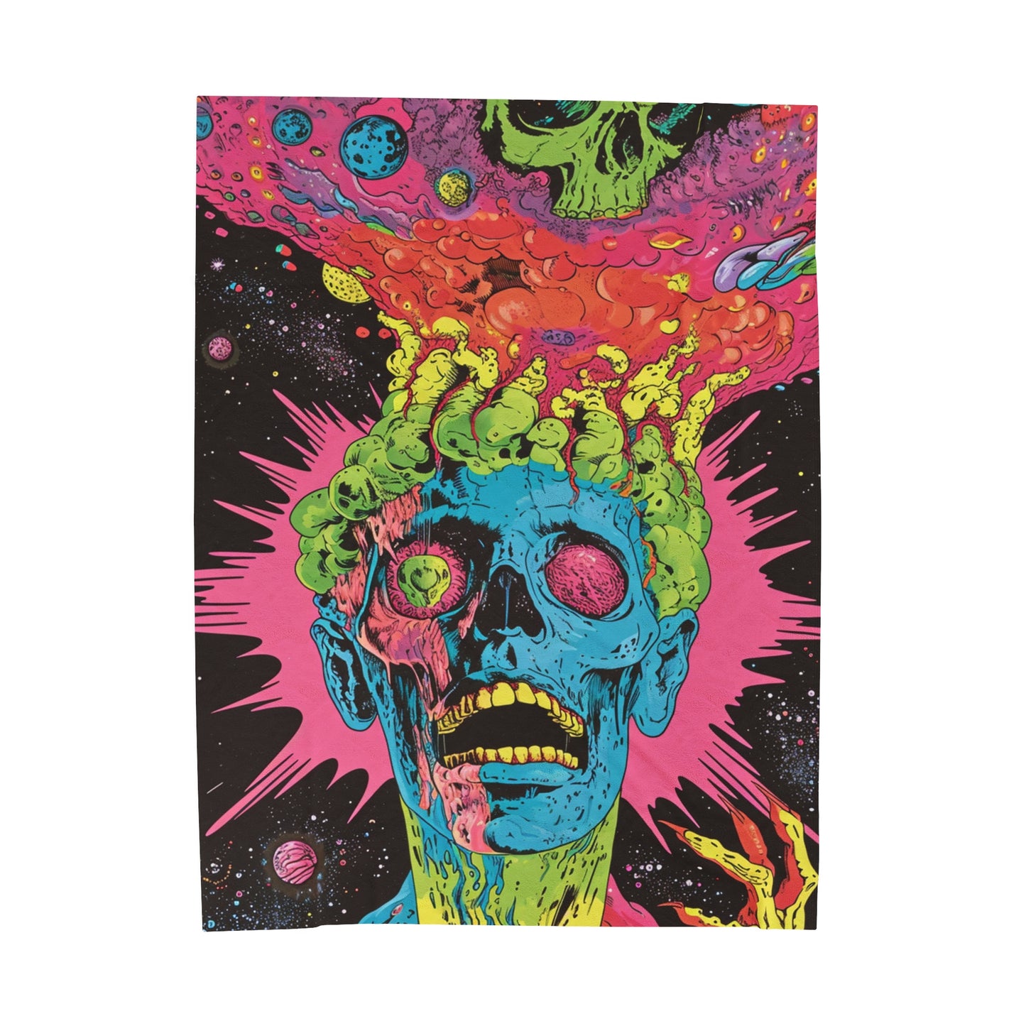 cosmic horror psychadelic, Velveteen Plush Blanket