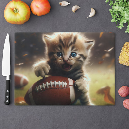 Football Kitten Touchdown: Juego deportivo ganador de Tabby - Tabla de cortar