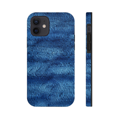 Blue Spectrum: Denim-Inspired Fabric Light to Dark - Tough Phone Cases