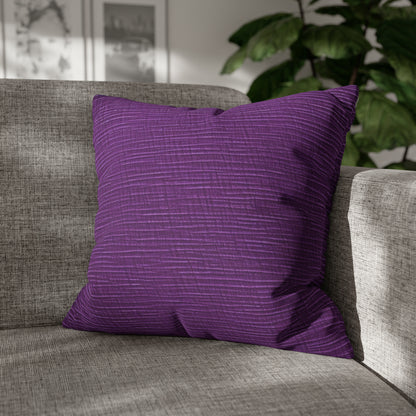 Violet/Plum/Purple: Denim-Inspired Luxurious Fabric - Spun Polyester Square Pillow Case