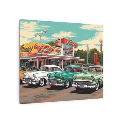 1950s Classic Car Collection Retro Artwork - Metal Art Sign