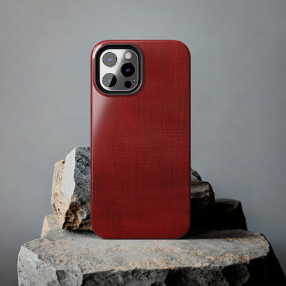 Juicy Red Berry Blast: Denim Fabric Inspired Design - Tough Phone Cases