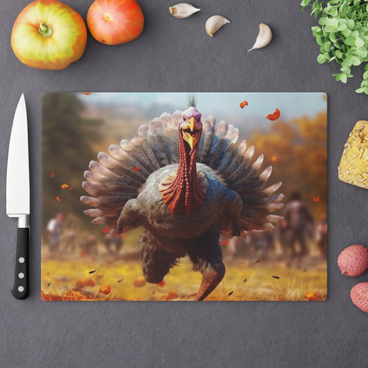 Thanksgiving Trot Turkey Run Athlete Sprint Racer Holiday Feast Dinner - Cutting Board