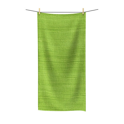 Lush Grass Neon Green: Denim-Inspired, Springtime Fabric Style - Polycotton Towel