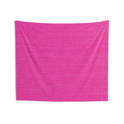 Hot Neon Pink Doll Like: Denim-Inspired, Bold & Bright Fabric - Indoor Wall Tapestries