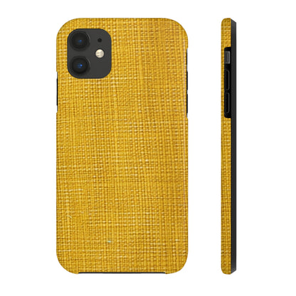 Radiant Sunny Yellow: Denim-Inspired Summer Fabric - Tough Phone Cases