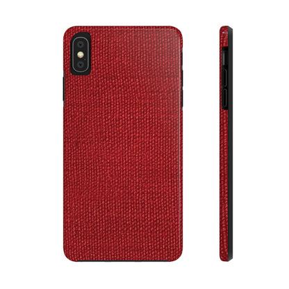 Bold Ruby Red: Denim-Inspired, Passionate Fabric Style - Tough Phone Cases