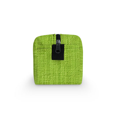 Lush Grass Neon Green: Denim-Inspired, Springtime Fabric Style - Toiletry Bag