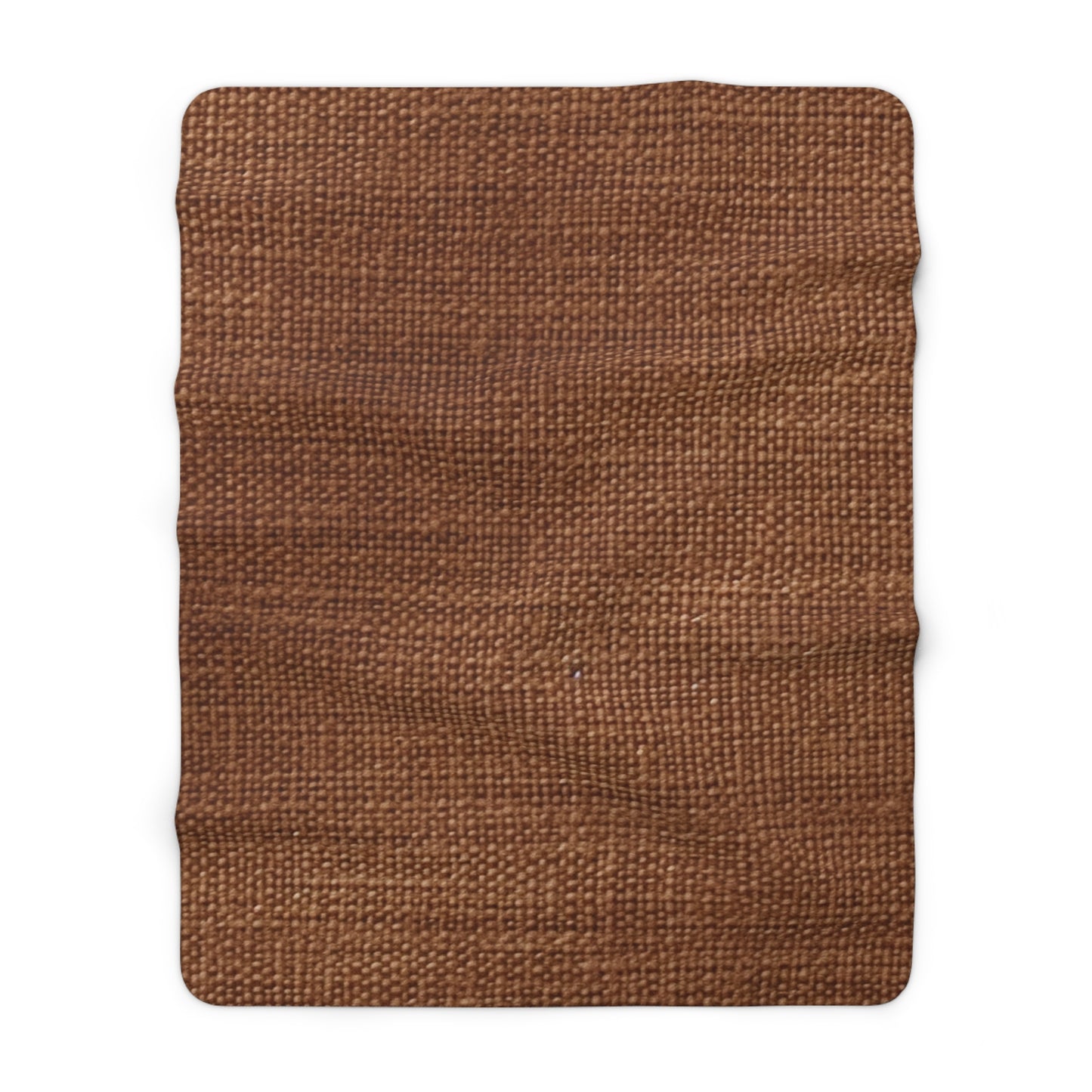 Luxe Dark Brown: Denim-Inspired, Distinctively Textured Fabric - Sherpa Fleece Blanket