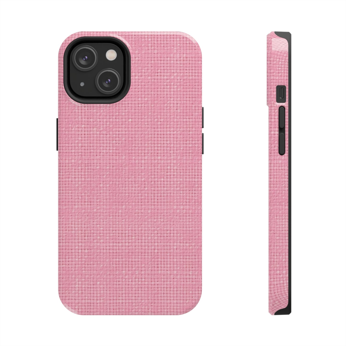 Pastel Rose Pink: Denim-Inspired, Refreshing Fabric Design - Tough Phone Cases