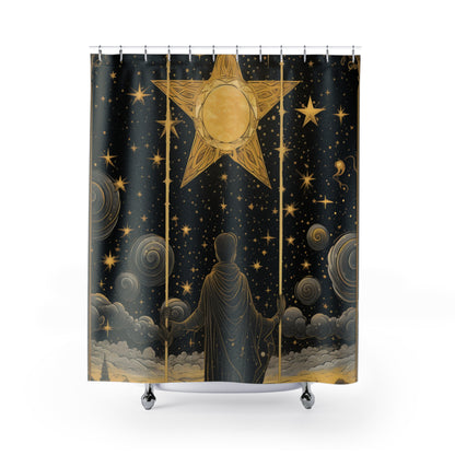 The Star Tarot Card - Symbol of Faith and Optimism - Shower Curtains