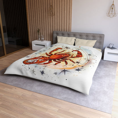 Prickly Scorpio Astrology - Sharp Zodiac Scorpion Celestial Horoscope - Microfiber Duvet Cover