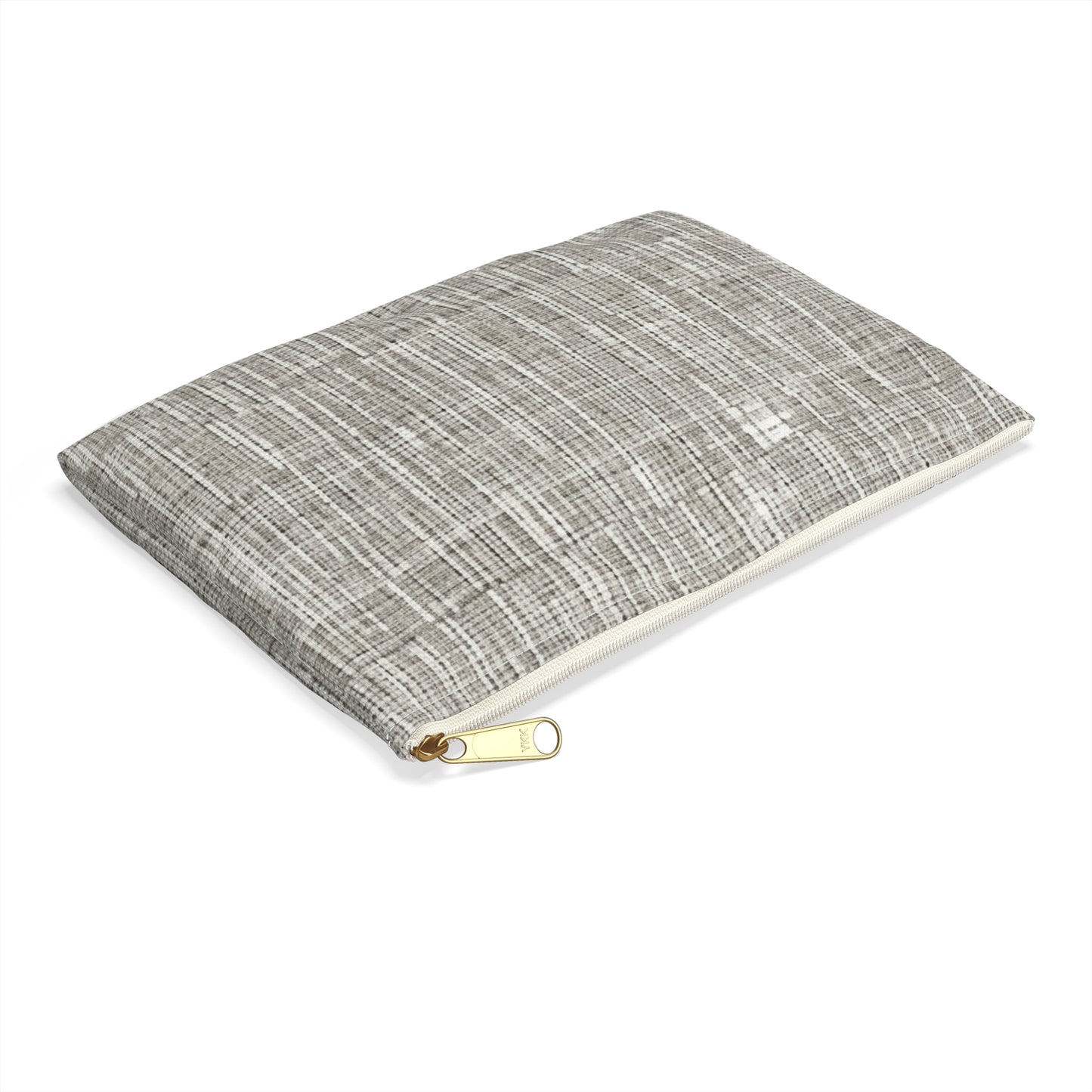 Silver Grey: Denim-Inspired, Contemporary Fabric Design - Accessory Pouch