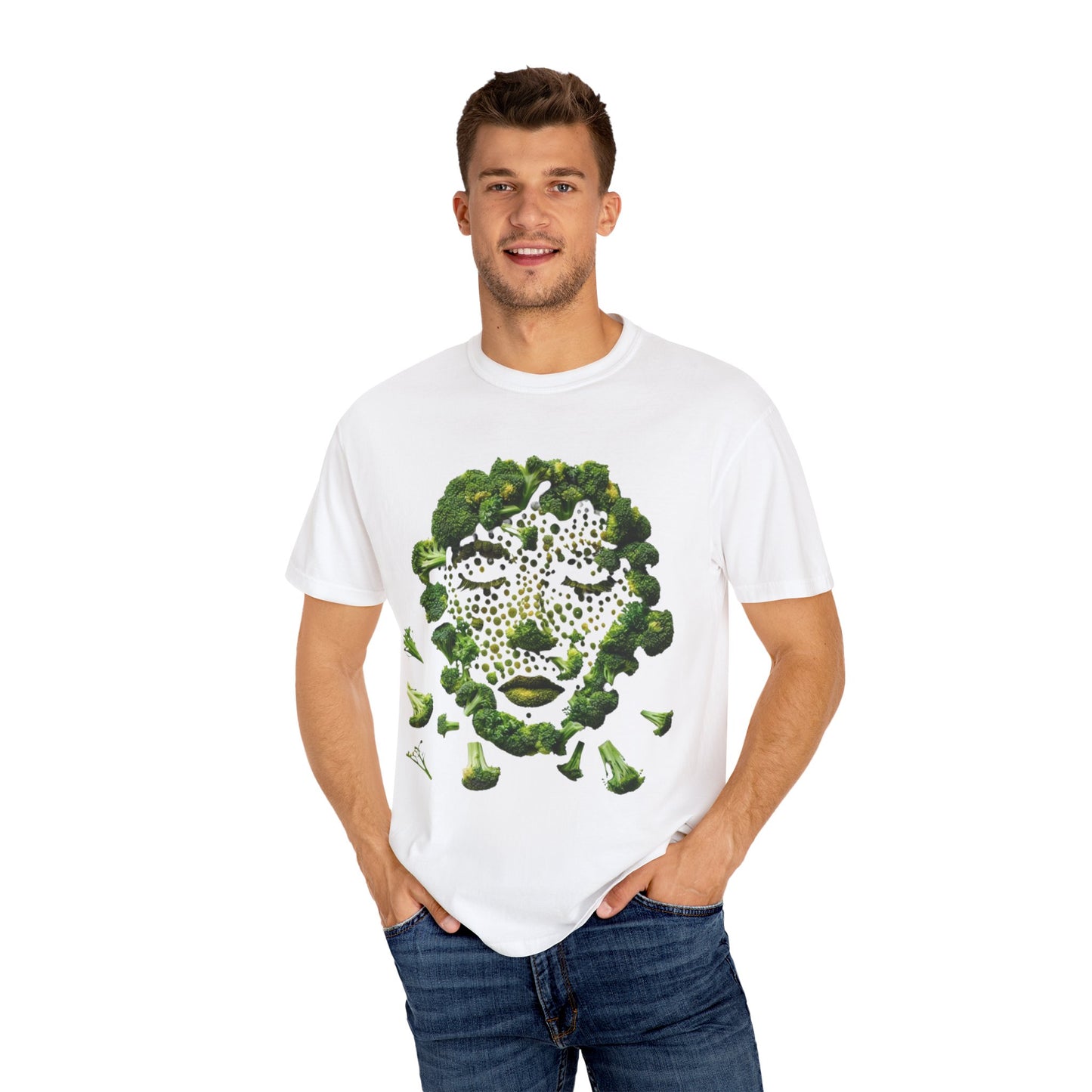 Broccoli Freckles, Unisex Garment-Dyed T-shirt