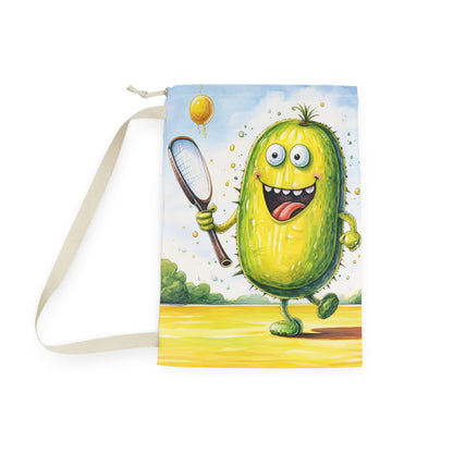 Pickleball Sport: Athletic Pickle Playing Game with Net and Paddle - Laundry Bag