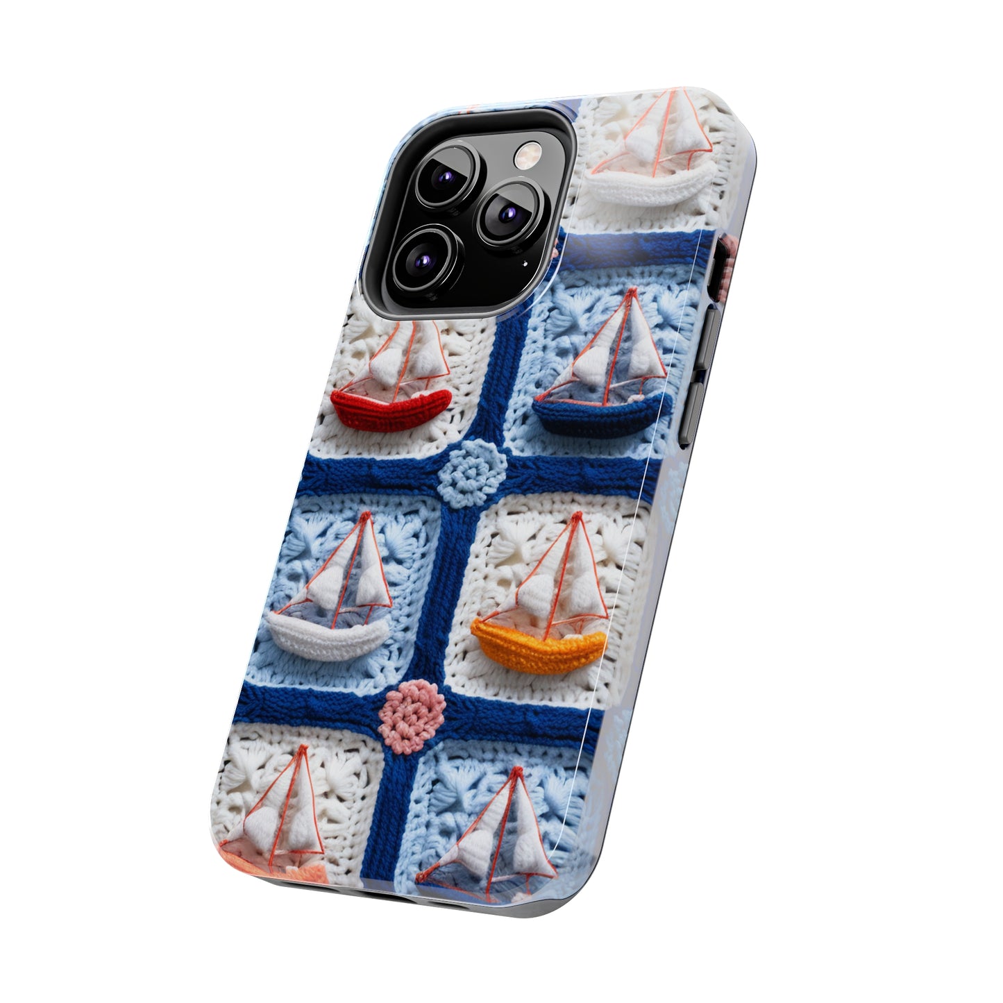 Crochet Boat Ship Sea Vessel Ocean Beach Travel Yacht Design - Tough Phone Cases