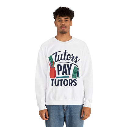 Tutores pagan a los tutores - Ilustración de apoyo financiero educativo - Sudadera unisex Heavy Blend™ Crewneck