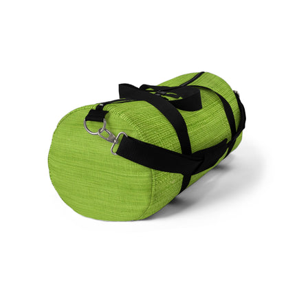 Lush Grass Neon Green: Denim-Inspired, Springtime Fabric Style - Duffel Bag